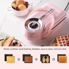 다기능 아침 식사 샌드위치 토스터기 가벼운 와플, 04 SKU3