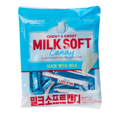 Free Delivery 노브랜드 밀크 소프트 캔디 NoBrand Milk Soft Candy, 250g, 4개