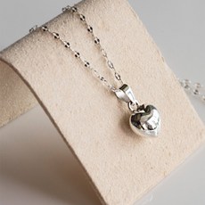 실버하트통통목걸이