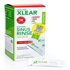 자일리어 천연 코 세정제 스프레이 xlear sinus fast relief 50 패킷, 1개