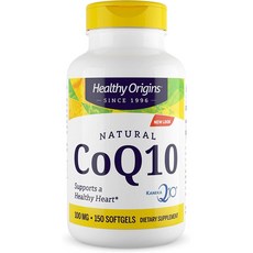 Healthy Origins CoQ10 (Kaneka Q10) 100mg Softgels - Heart Health & Energy Supplement - Gluten Free, 150정, 1개