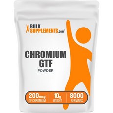 BulkSupplements.com Chromium GTF Powder Chromium Polynicotinate - GTF Chromium 200mcg Chromium Suppl, 0.35 Ounce (Pack of 1), 250g, 1개