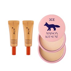 3CE x 메종키츠네 프라이머셋팅파우더 + 설화수 자음생아이크림 3ml 2개 증정, 1개, 라이트 베이지 + 설화수 자음생아이크림 3ml 2개