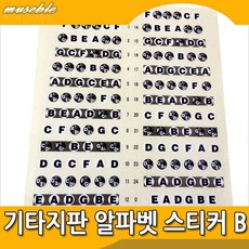 기타 지판 알파벳 스티커 B