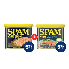 스팸 클래식 340g x5개+스팸 라이트 340g x5개, 없음