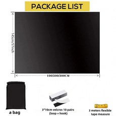 튼튼한 하우스비닐 차광필름 4M 6M 농업용 추천 100 암막 집 창문 프라이버시 필름 틴트 안티 룩 커버 유리창 천 자동차 스티커 라이트 블록 암막필름 암막스티커 썬팅 얼굴암막텐, 100cm x 145cm, With Full Tool set