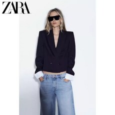 ZARA 여자신상 숏재킷 캐주얼 배색 블레이져 23Y226 - 자라다자라난다