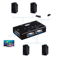 ZLD PS / 2 KVM 스위치 KVM 비디오 오디오 스위처 KVM 분배기 상자, 1