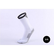 남자 논슬립 미끄럼방지 마찰 매트 편 신 클양말 무릎넘어 롱스타킹 농구공 단목 미들 삭스, 1824 화이트