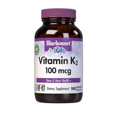BlueBonnet Vitamin K2 Vegetarian Capsules 100 Count, 1개, 100정