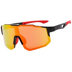 엘마운틴 MK37 편광선글라스 남녀공용 방풍 스포츠고글 골프 운전 낚시 등산, 레드