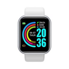 스마트워치 스마트 시계 남자 손목 시계 smartwatch 전자 시계 피트니스 모니터 남자 선물 reloj inteligente 화웨이 relogio sb001, 하얀, 협동사