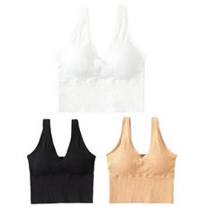 또온나 골지 브라탑3종 롱브라렛 노와이어 편안한 스포츠브라 CW별밤 브래지어