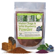 Maine Chaga & Wild Blueberry Tea Powder Makes Over 200 Servings 메인 차가 & 야생 블루베리 차 분말 200인분 이상 제공