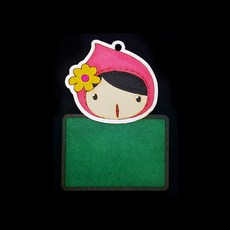 팬시우드 111. 물방울소녀네임텍 4.9x6.9cm