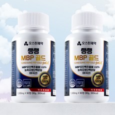 오스틴제약 MBP 유단백추출물 골드 1000mg x 90정 3개월분 식약처인증, 2개