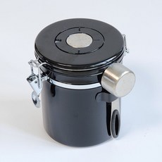프리즈마 베큠 씰 커피 캐니스터 500g 스테인리스 원두 밀폐용기, 1개, 블랙 1개, 블랙