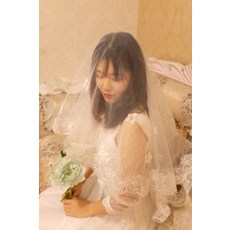 한식 신부 주 웨딩드레스 결혼 클래식 면사포 여성 맥시 꼬리끌림 인싸템 카메라 헤어액세서리 스윗 숲 화이트
