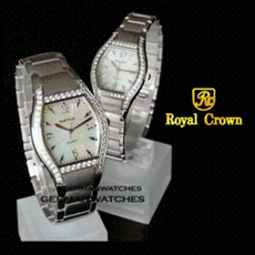 [germanwatches] 저먼와치스 PARMIGIANI 커플 예물 로얄크라운 남/여 SET 정장 큐빅 스틸시계