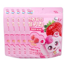캐치티니핑 하츄핑의 딸기칩 12g 5세트 국내산 동결건조 딸기 100%, 5개