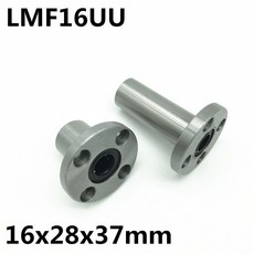 16mm 선형 가이드에 사용되는 LMF16UU LMF16 플랜지 볼 베어링 2 개 16x28x37mm, 2개