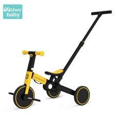 삼발이휠 카본 삼발이 Uonibaby 4 In 1 베이비 세발 자전거 유모차 페달 Trike 두 바퀴 균형 스쿠터 트롤리 선물 5 모드 Foldable, 04 YELLOW B, 1개