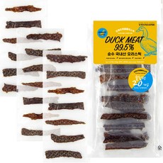 건강 강아지 줄줄이 실속형 수제 간식 오리 20개입 (100g), 100g, 단품 - 오래오래프로젝트