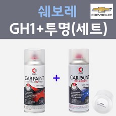 쉐보레 GH1 페퍼더스트메탈릭 주문컬러 스프레이 + 제투명마감용스프레이 자동차 카 페인트 200ml