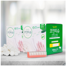 베지터블 코인 압축 티슈 300개 x 2팩, 600개