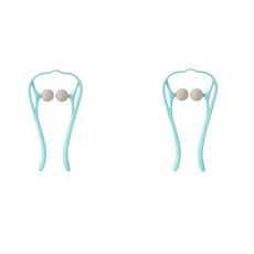 글로벌멀티샵 안마 봉 마사지스틱 에디 반들 전 복강경부클램프 우거함 겹 수동 느릿느릿함 어깨 굳다 하드 뻐근함, 스카이블루 색깔 릴렉스 목 강화 타입