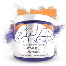 Nootropics Depot Synapsa Bacopa Monnieri Powder 30그램 전체 식물 추출물 아유르베다 보충제 학습 기억 및 정신적 성능을 향상시키는 것으로, 1.06 Ounce (Pack of 1), 30g, 1개