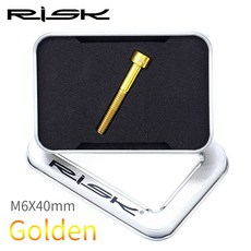 141033 / 1 pc m6x30/35/40/50mm 티타늄 볼트 자전거 헤드셋 볼트 ti 스템 캡 볼트 플랫 헤드 자전거 칼럼 나사 자전거 헤드셋 부품, M6x40 금