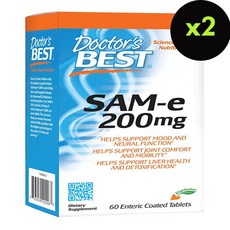닥터스 베스트 더블스트렝스 샘 이 60정 2통 Doctors Best SAM e 60 ct Pack of 2배송품질보증, 2개