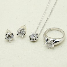 다이아목걸이반지세트