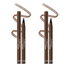 [1+1] 마이결핏 삼지창 타투 아이브로우 눈썹타투펜 4컬러 1g, 1세트, 딥브라운(결핏)+딥브라운(결핏)