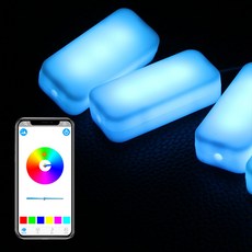 같은공간-12V 블루투스 LED 풋등 풋등 자동차튜닝 발램프 풋등튜닝 엠비언트풋등-SS, SS-블루투스 풋등 4p
