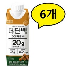 빙그레 더단백 드링크 커피, 250ml, 6개