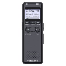 Vandlion 보이스 레코더 미니 hd 소음 감소 mp3 비즈니스 음성 활성화 기능이있는 전문 딕 터폰 black v30|디지털 음성 녹음기|, 1개, 16GB