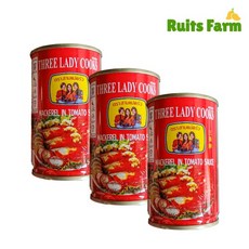 [루츠팜] 태국 고등어 통조림 155gX100개 마케럴 인 토마토소스 사딘 쓰리레이디, 155g, 100개
