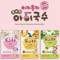우리아이 치키몽키 우리밀 아이국수 3가지맛 SET, 1개