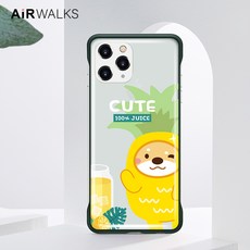 AIRWALKS 적용 사과폰 핸드폰케이스 투명 애니메이션 큐트 풀팩토리 충격흡수 무테 IPHONE11PROMAX 보호케이스