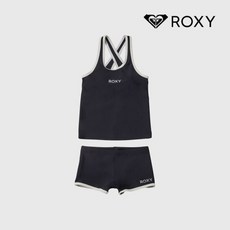  공식 록시 키즈 여아 래쉬가드 세트 미니 딥워터 BLK 사이즈 10 M 사이즈 10 M 
