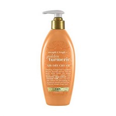 OGX Strength Length + Golden Turmeric Anti-Frizz Air Dry Hair Cream with Coconut Milk to Nourish H, One Color_Air Dry Cream, One Color_Air Dry Cream, One Color