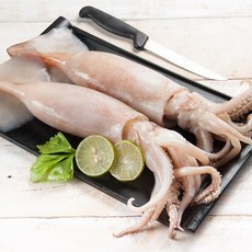 씨푸드몰 냉동 손질 오징어 2kg 8~12미 원양산 진공 소분 포장 간편 요리