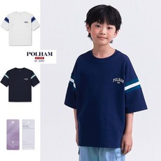 폴햄키즈 신구로점 시그니처 여름SALE~공용 자카드 소로나 암홀 배색 반팔 티셔츠