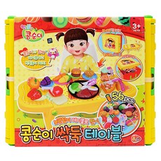콩순이 싹뚝 테이블 소꿉놀이, 혼합 색상, 1개