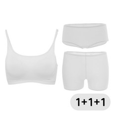 에리페 주니어 모달 언더웨어 브라+삼각팬티+사각팬티 1+1+1
