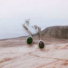 블랙오팔은귀걸이