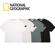 (국내매장판) 내셔널지오그래픽 반팔 세미 오버핏 와펜 티셔츠 여름 반팔티 남녀공용