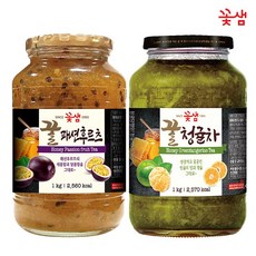 꽃샘 꿀 패션후르츠차 1KG +꿀청귤차 1KG (과일에이드)